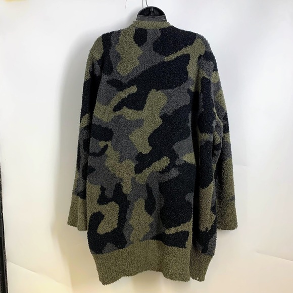 Barefoot Dreams Women's Cozy Chic Camo Open Front‎ Cardigan Size XL - Picture 2 of 12